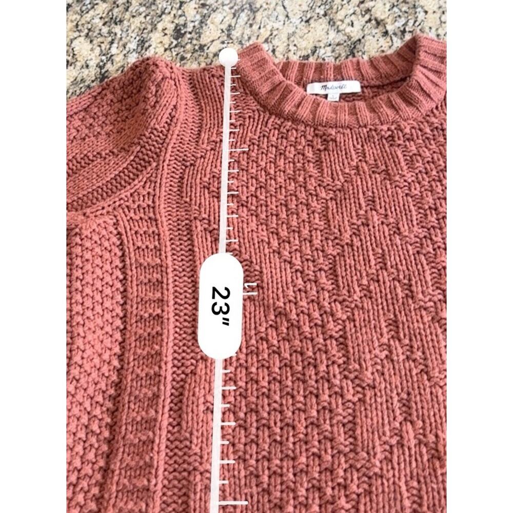 Madewell RidgeCrest Sweater Rust Crew Neck Knit Pullover Women L Fall Cozy - Picture 10 of 12